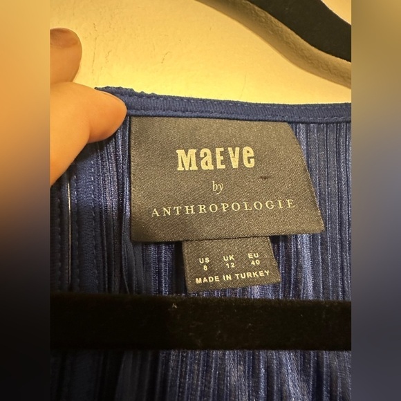 Anthro Maeve Pleated Sonata Jumpsuit Size 8 Blue - Picture 7 of 11